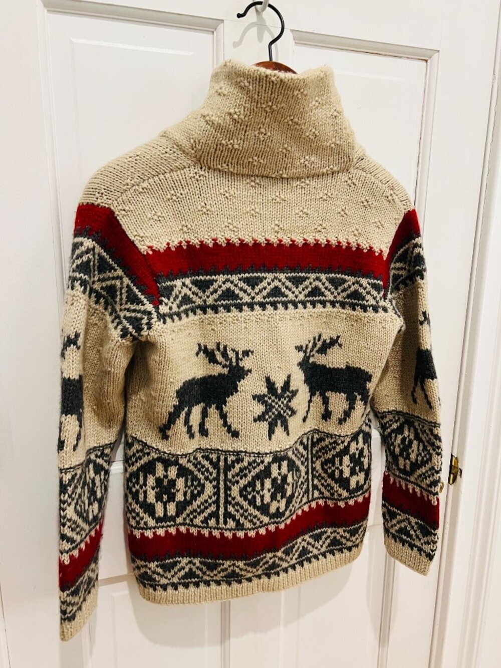 Vintage Lauren Ralph Lauren Hand Knit Wool Sweater Cardigan Size P/P - Picture 8 of 16